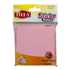Stiker DHA 76x76 pink pastel 100 listova