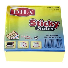 Stiker DHA 76x76 400 listova žuti