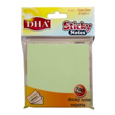 Stiker DHA 76x76 zeleni pastel 100 listova