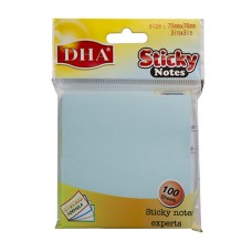 Stiker DHA 76x76 plavi pastel 100 listova